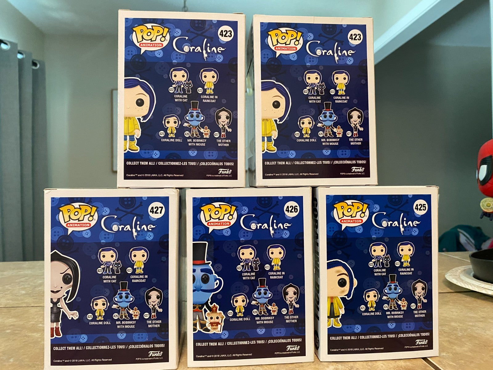 Funko Pop Movies Coraline Lot Of 5 - #423 Chase, #423, #425, #426 & #427