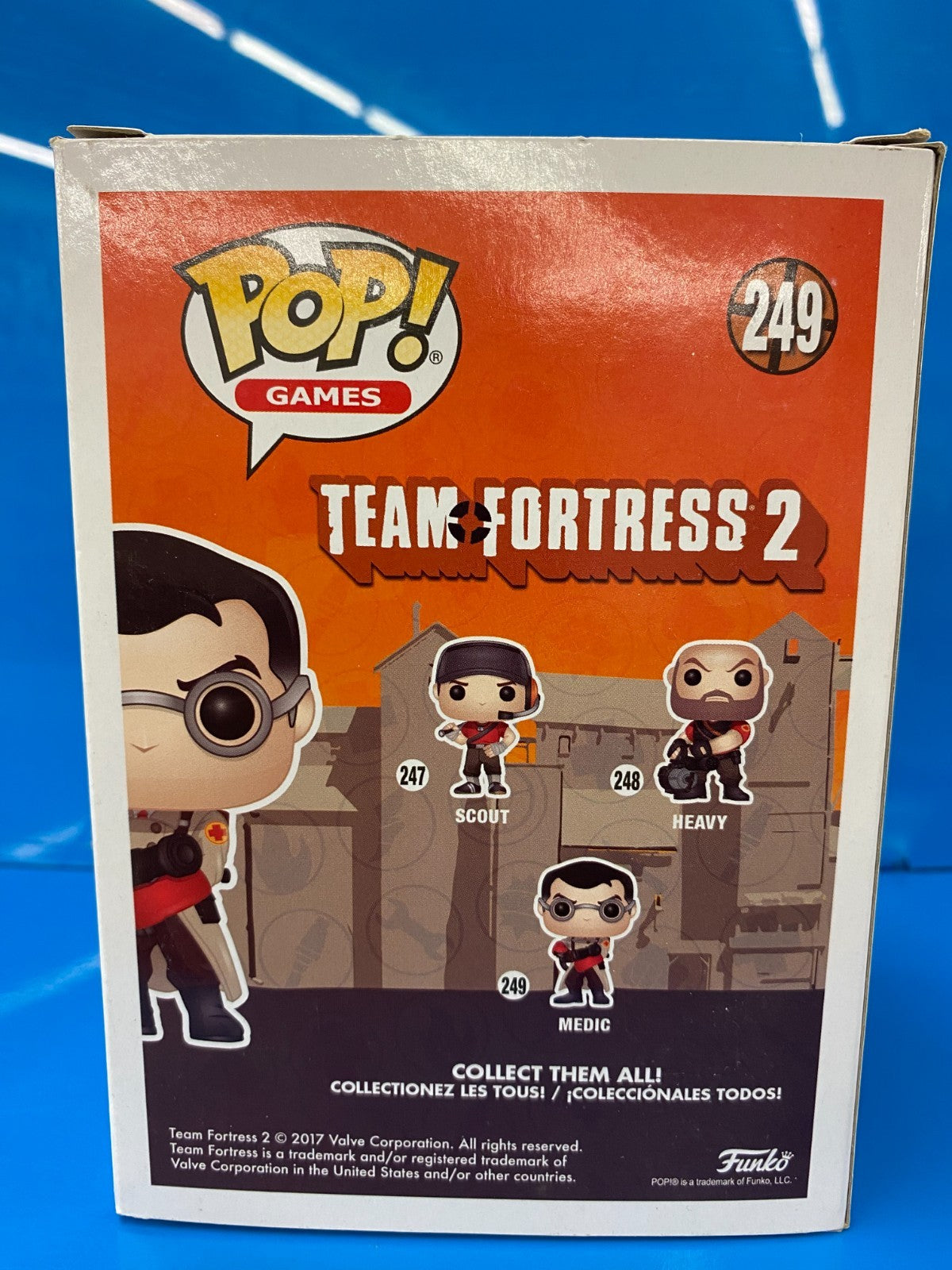 Vaulted Funko Pop! Games Vinyl: Team Fortress - Medic #249 w Hard Protector