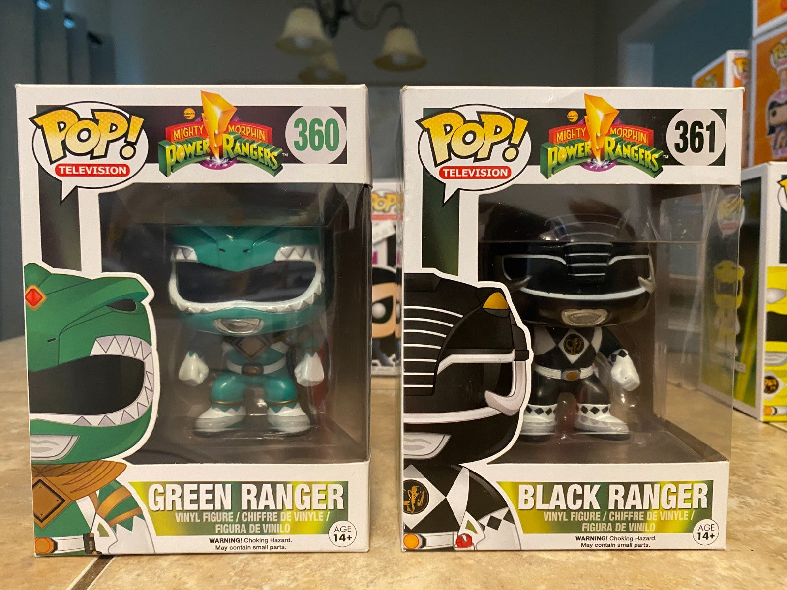 Funko Pop! Mighty Morphin Power Rangers Set #360 thru #363 with Soft Protectors