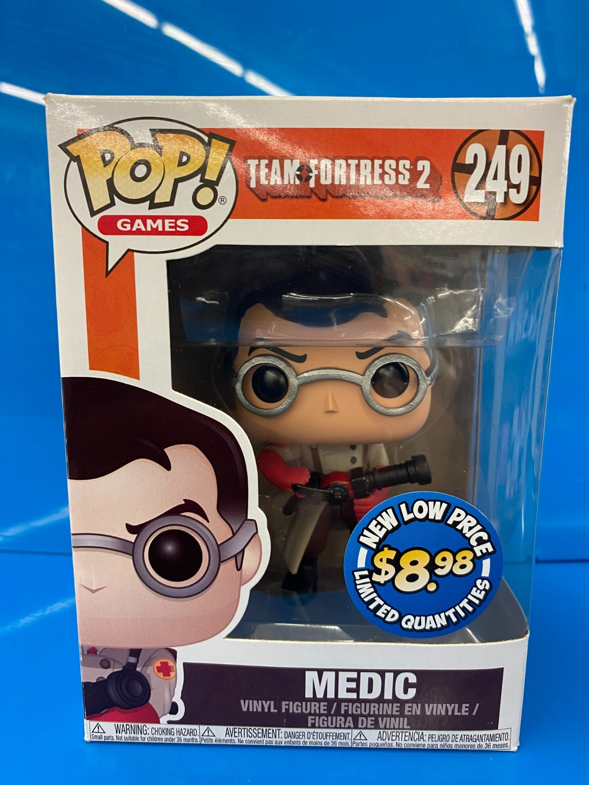 Vaulted Funko Pop! Games Vinyl: Team Fortress - Medic #249 w Hard Protector