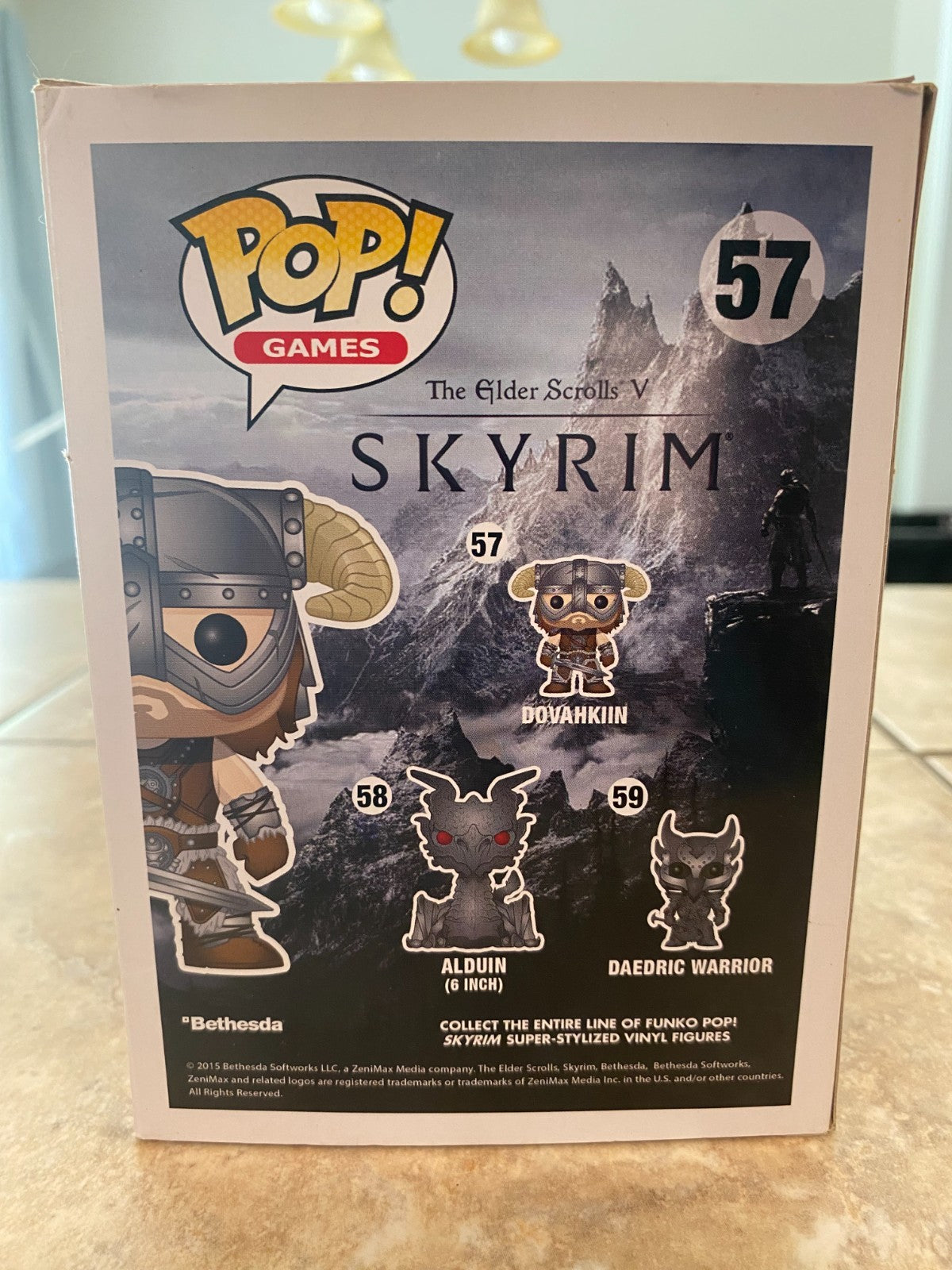 Funko POP Games Elder Scrolls V Dovahkiin #57 Skyrim Vaulted w Soft Protector