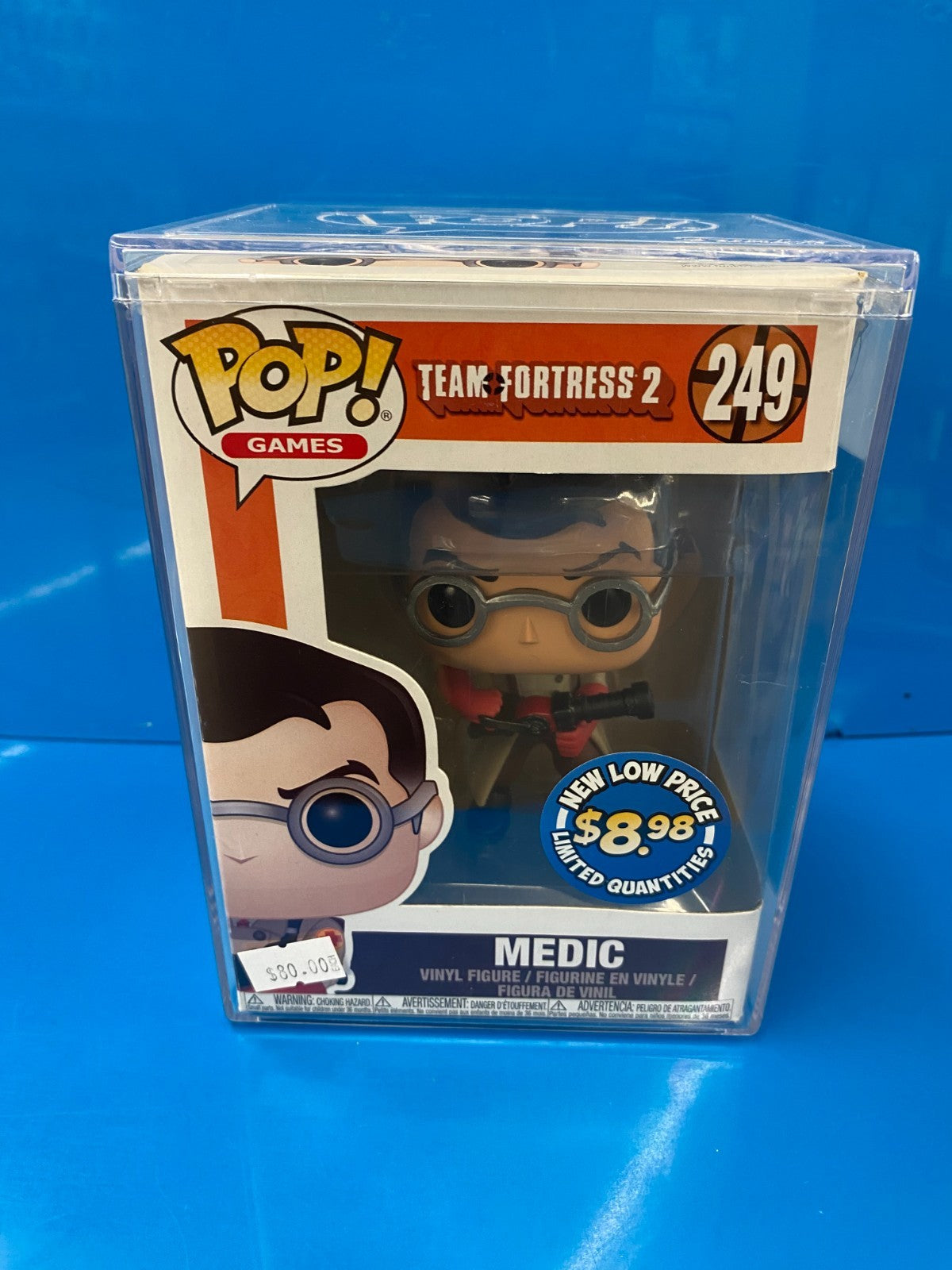 Vaulted Funko Pop! Games Vinyl: Team Fortress - Medic #249 w Hard Protector