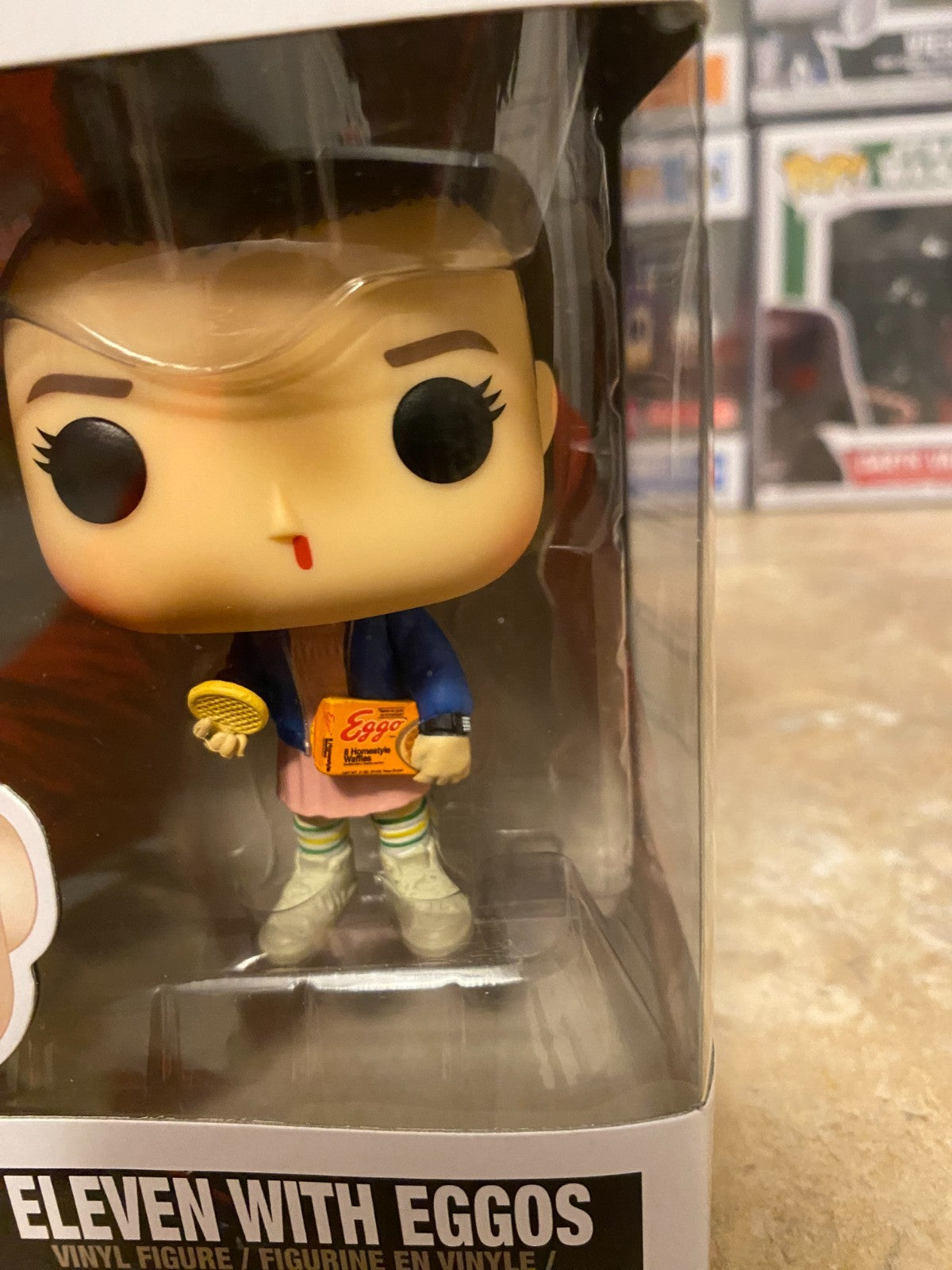 Stranger Things Eleven with Eggos # 421 Vinyl Figure Funko Pop w Protector
