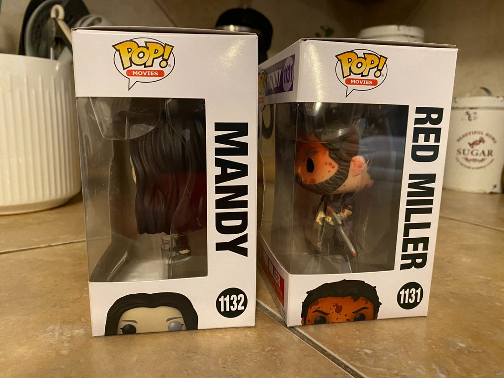 Funko POP! MANDY MOVIE SET of 2: Nick Cage Horror Red Miller + Mandy w Protector
