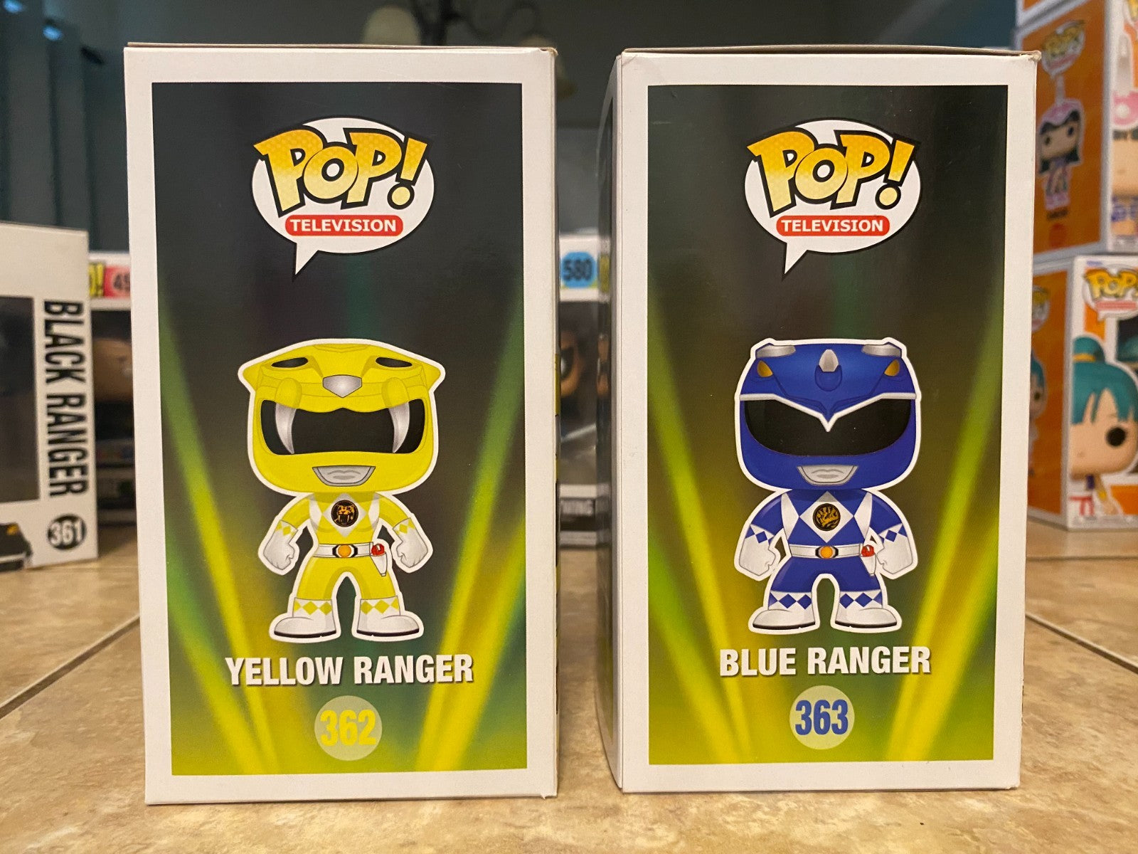 Funko Pop! Mighty Morphin Power Rangers Set #360 thru #363 with Soft Protectors