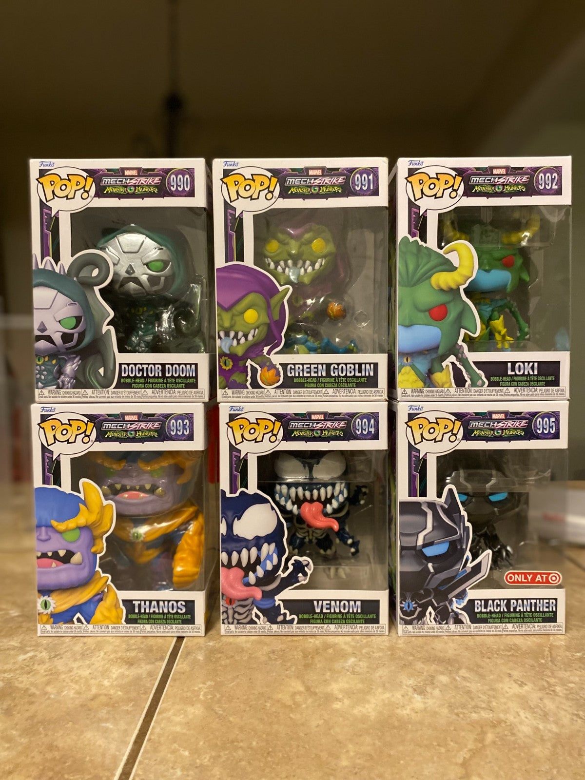 Funko Pop Marvel MECH STRIKE MONSTER HUNTERS 6-PACK BUNDLE #990-995 w Protectors