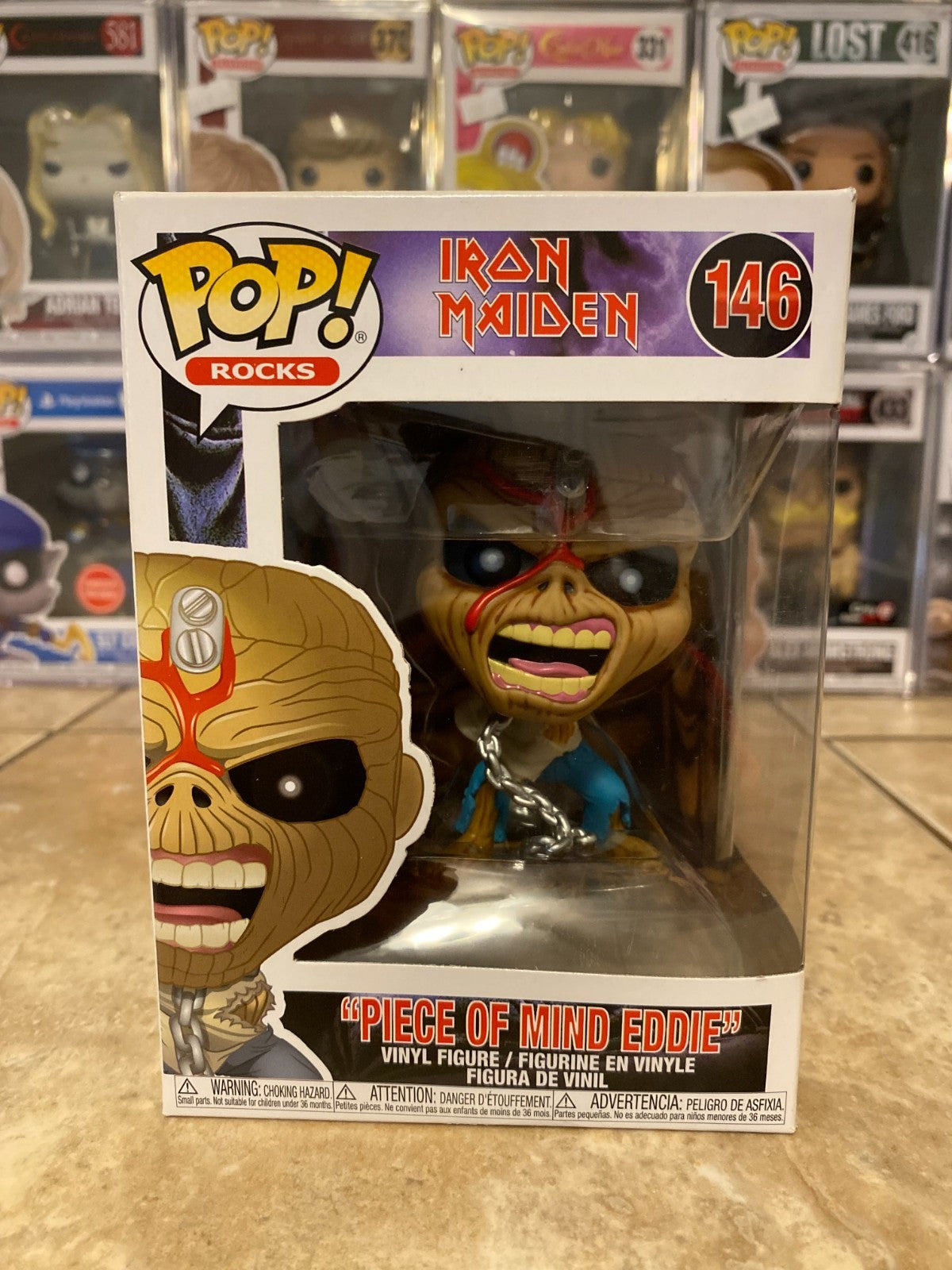 Funko Pop! Vinyl: Piece of Mind Eddie #146 w Protector
