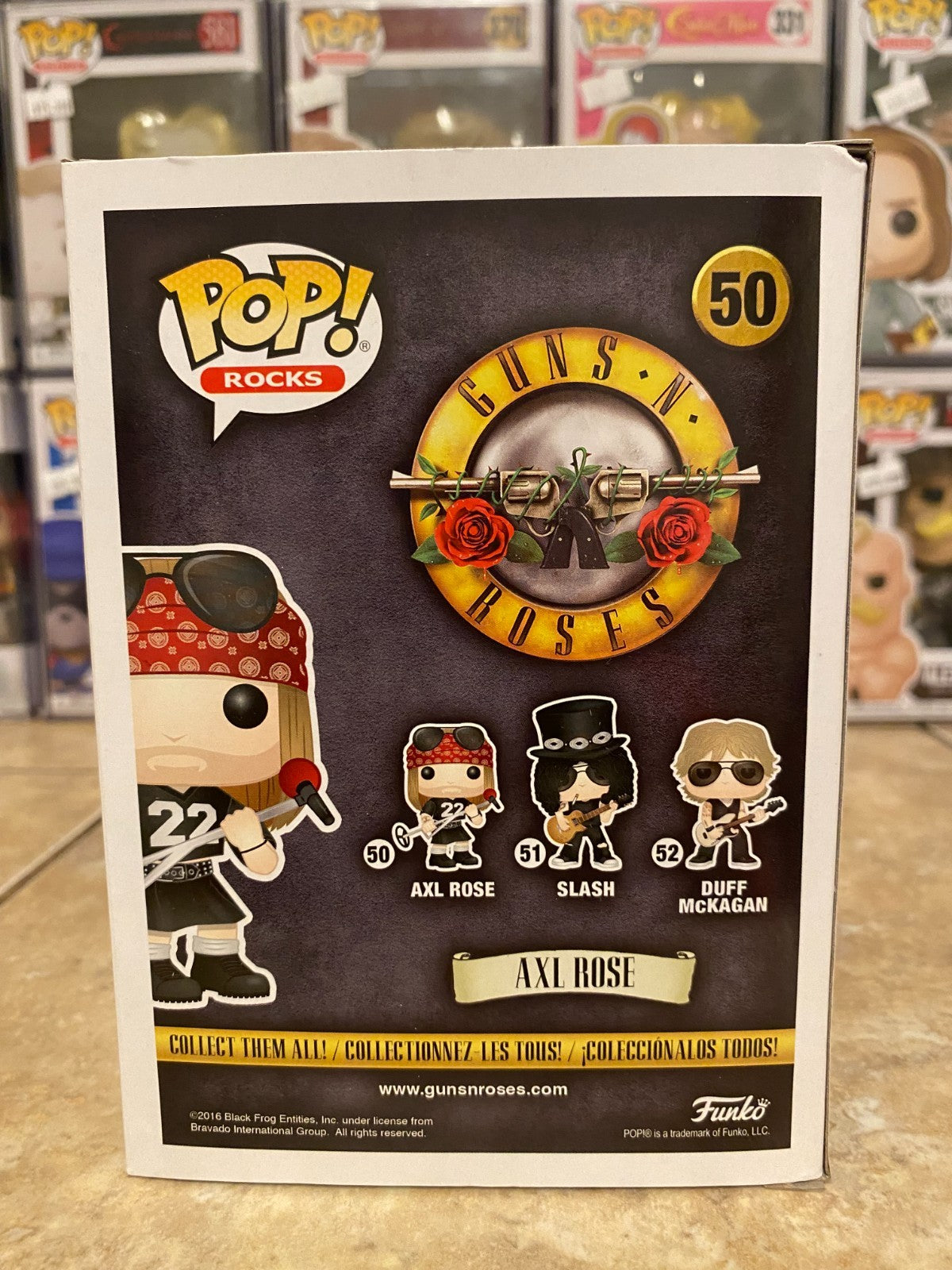 Funko Pop! Rocks Guns N’ Roses Axl Rose #50 Vaulted Figure w Box Damage