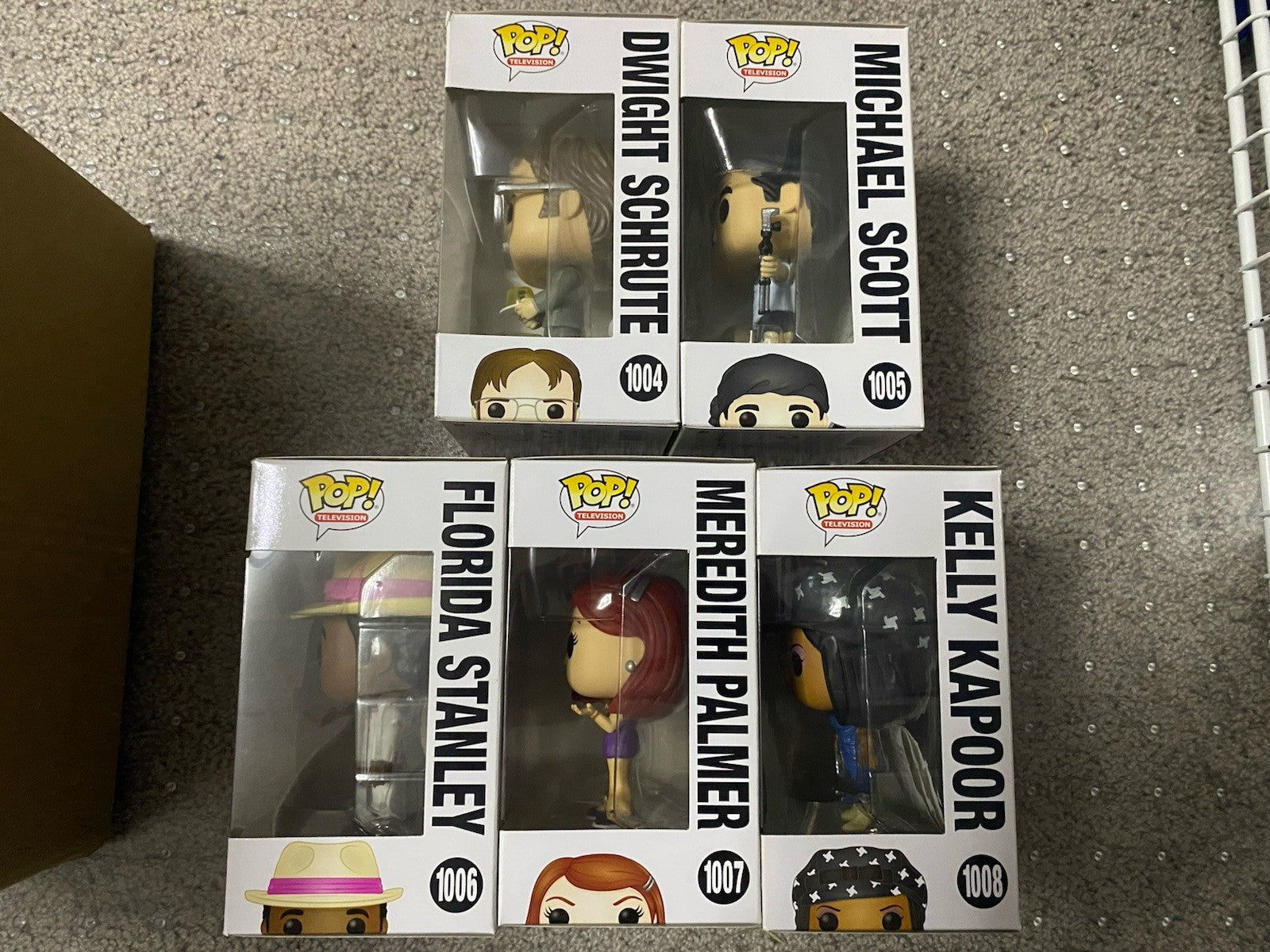 Funko The Office Complete Set #1004, 1005, 1006, 1007, 1008 Near/Mint Condition