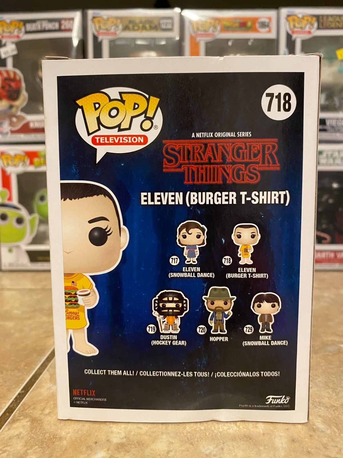 Pop! TV: Stranger Things Eleven in Burger T-Shirt #718 Figure Funko w Protector