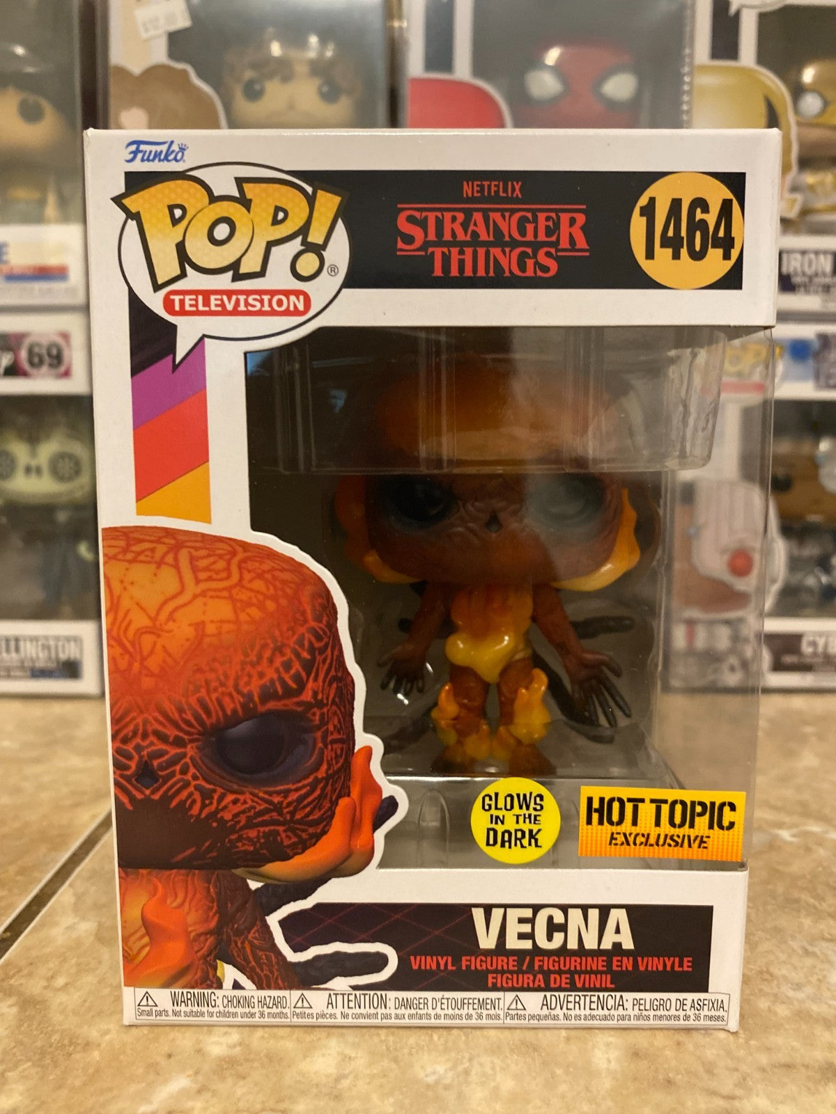 Funko Pop! Stranger Things - Vecna (Glow) - Hot Topic (Exclusive) w Protector