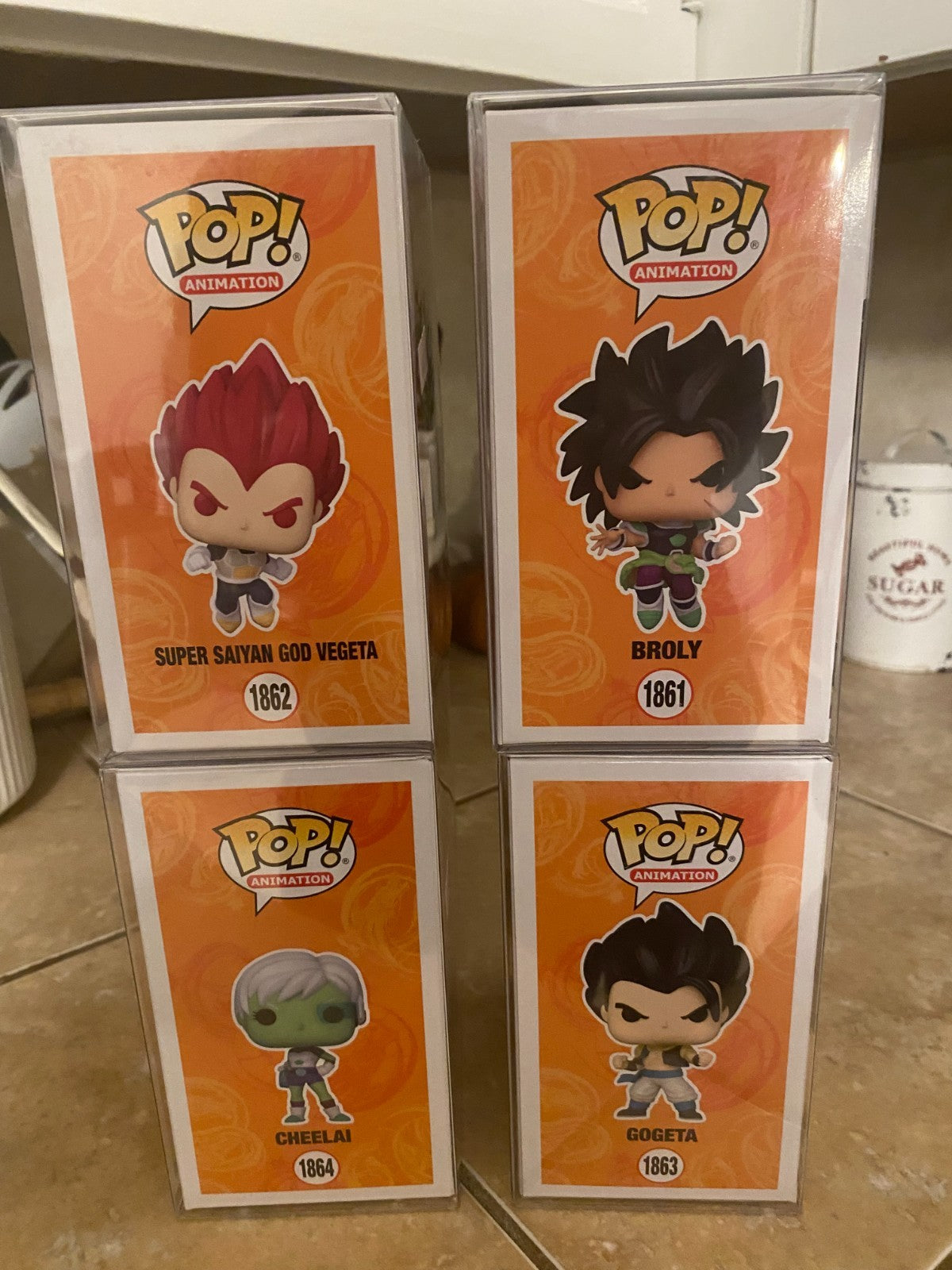 Funko Pop! Dragonball Super Broly Set of 4 Figures #1861 thru #1864 w Protectors