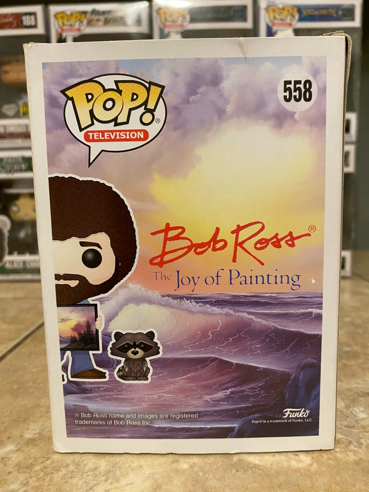 Funko Pop! Television: Bob Ross and Raccoon 558 - Joy of Painting w Protector