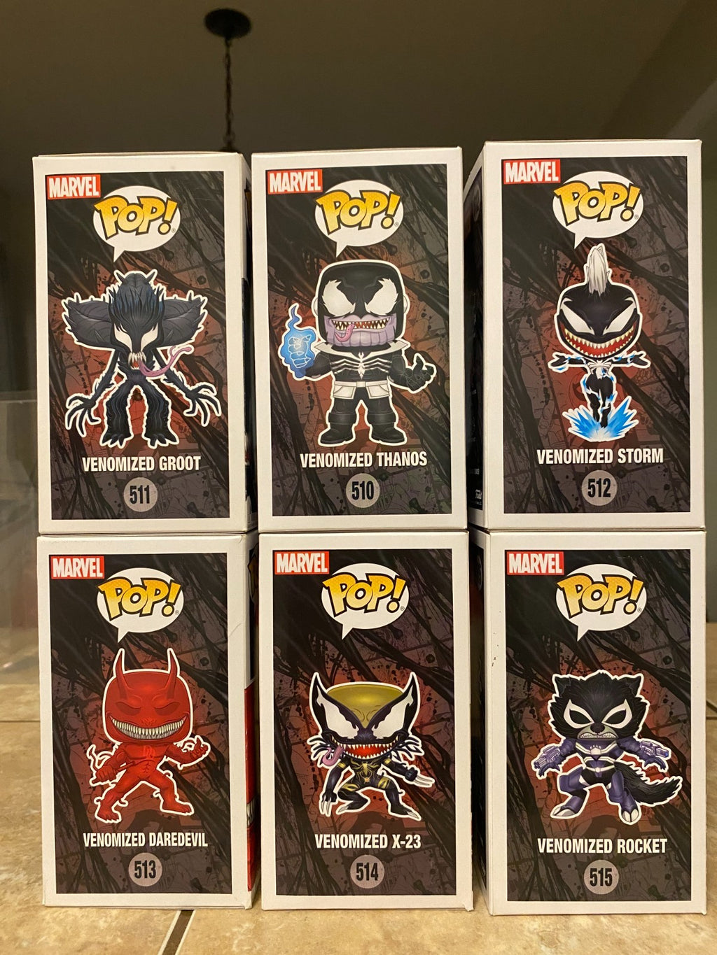 Funko Pop! Marvel: Venomized Complete Lot of 6 #511 thru #515 w Protectors