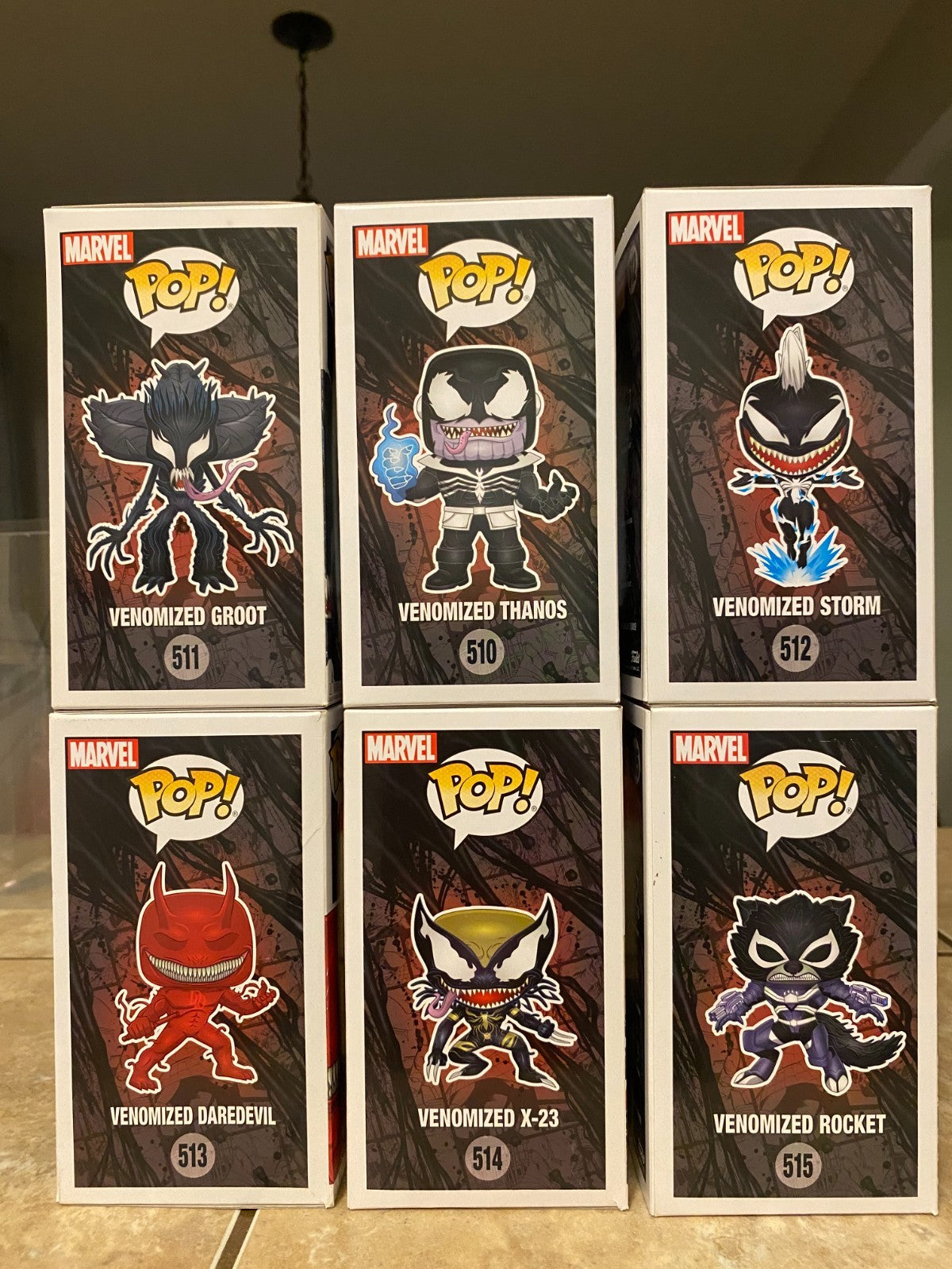 Funko Pop! Marvel: Venomized Complete Lot of 6 #511 thru #515 w Protectors