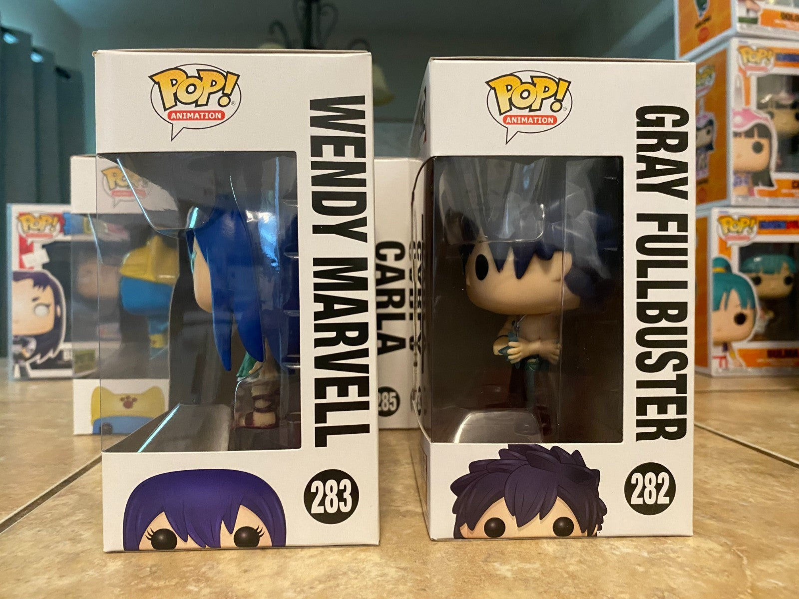 Funko Pop Complete Fairy Tail of 5 #282 thru #286 Gray, Wendy, Ezra, Carla, Swim