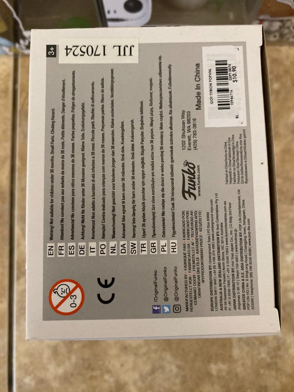 Funko Pop! Vinyl: Game of Thrones - Tyrion Lannister #50 w Protector