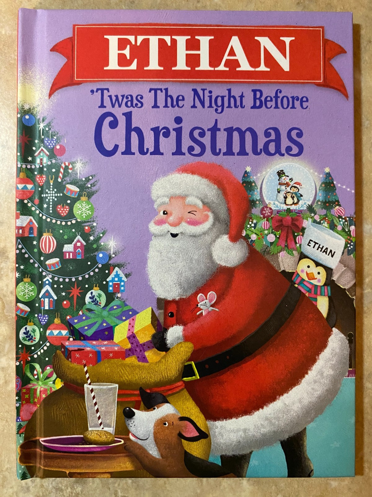 'Twas The Night Before Christmas Hardcover Book Personalized Name (Ethan)