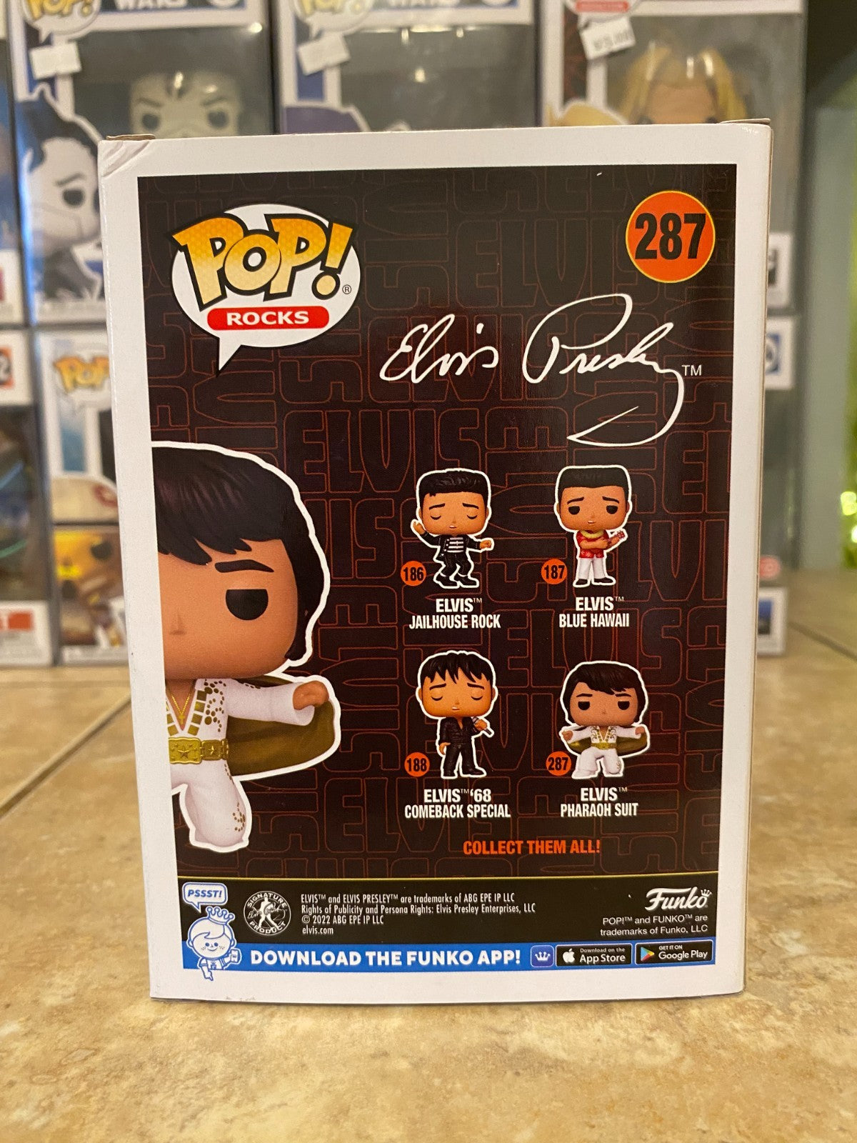 Funko POP! Rocks Elvis Presley in Pharaoh Suit #287 w Protector
