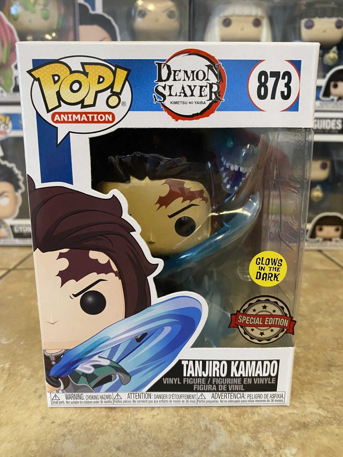 Funko Pop! Demon Slayer Tanjiro Kamado #873 GITD SE w/Box Protector