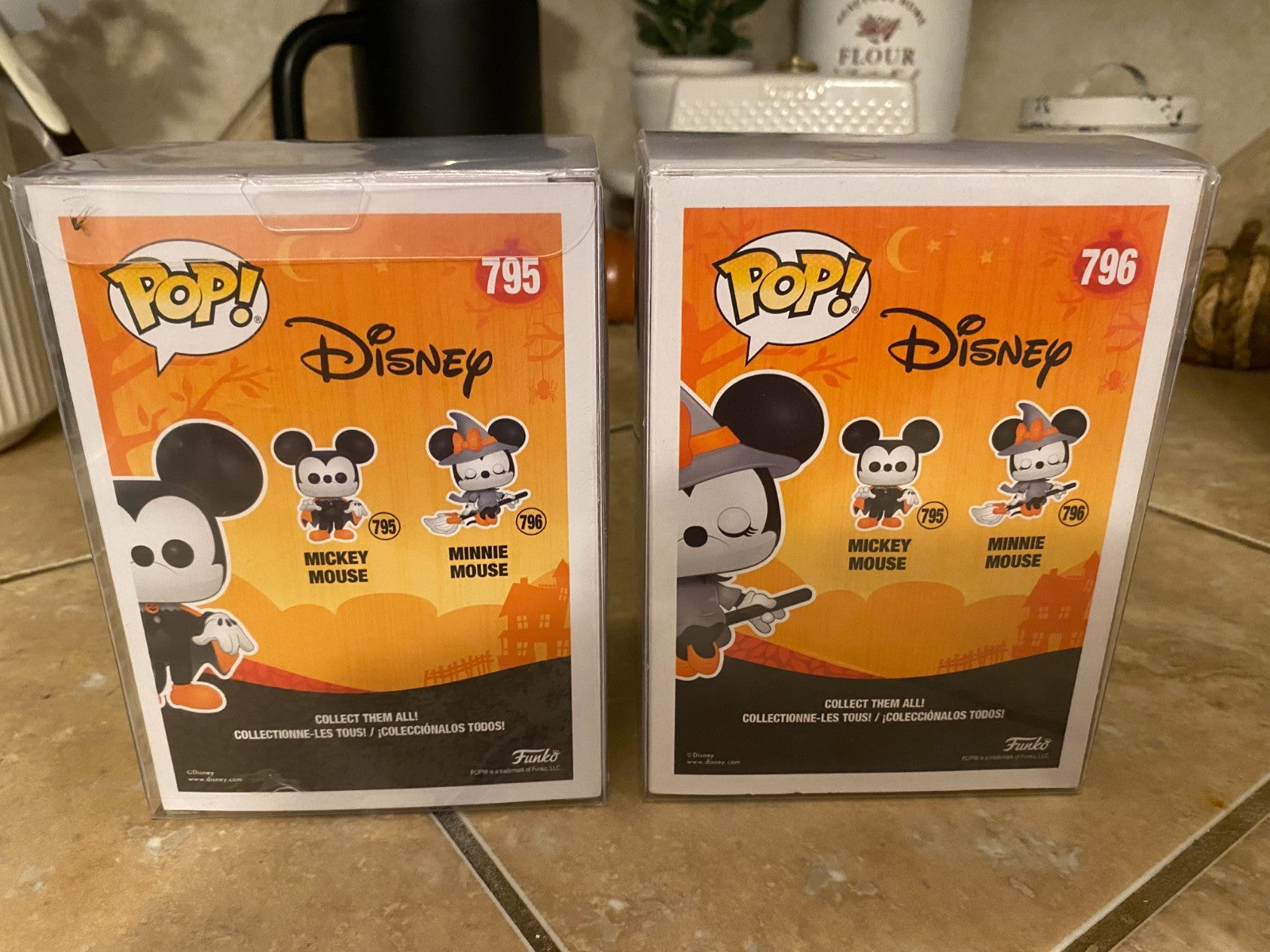 Disney Funko Pop Halloween Mickey Mouse -#795 & Minnie Mouse #796 Set