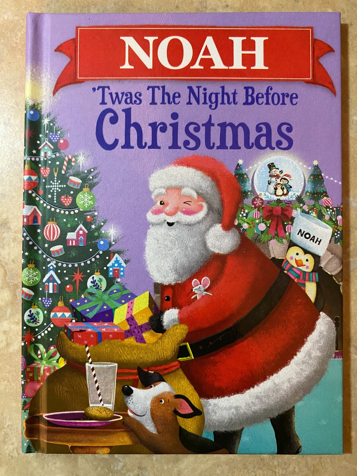 'Twas The Night Before Christmas Hardcover Book Personalized Name (Noah)
