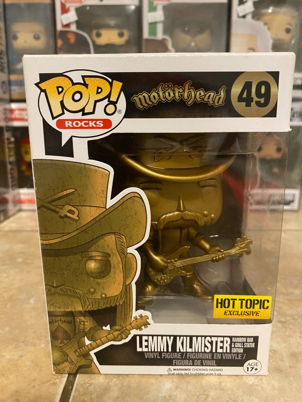 Funko Pop Rocks Lemmy Kilmister Motorhead 49 Gold Hot Topic Exclusive! Protector