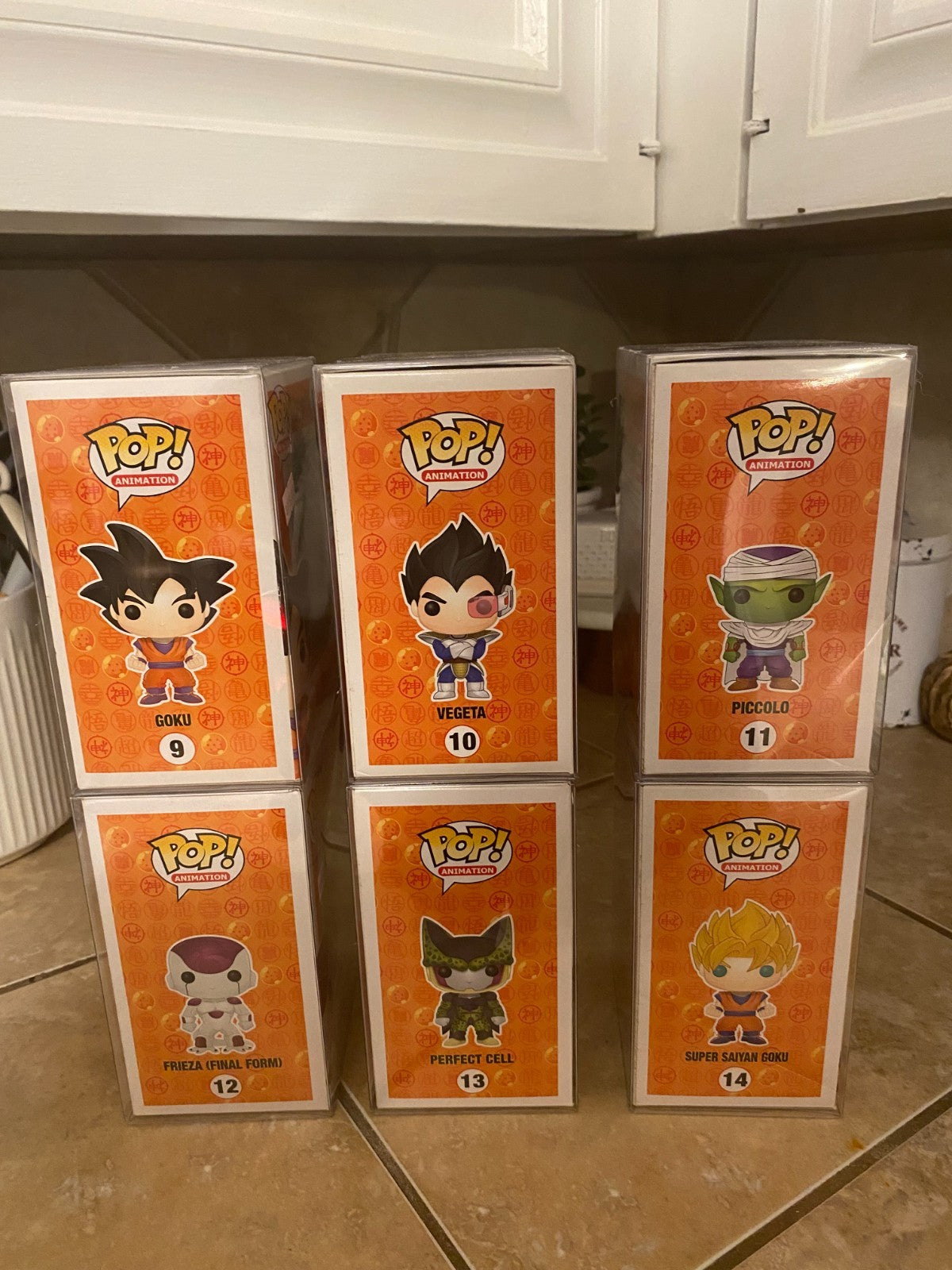 Funko Pop! Dragonball Z set of 6 figures #9 thru #14 w Protectors