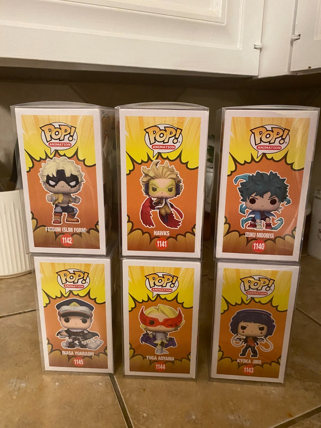 Funko Pop! My Hero Academia Set of 6 Figures 1141 thru 1145 w Protectors