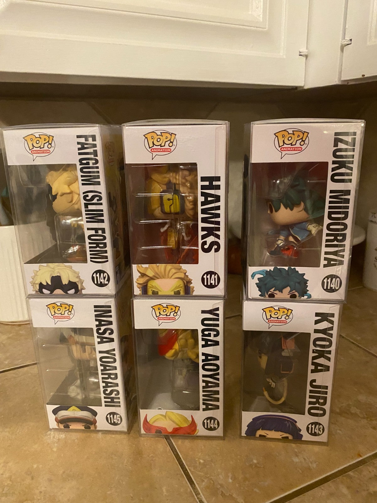 Funko Pop! My Hero Academia Set of 6 Figures 1141 thru 1145 w Protectors