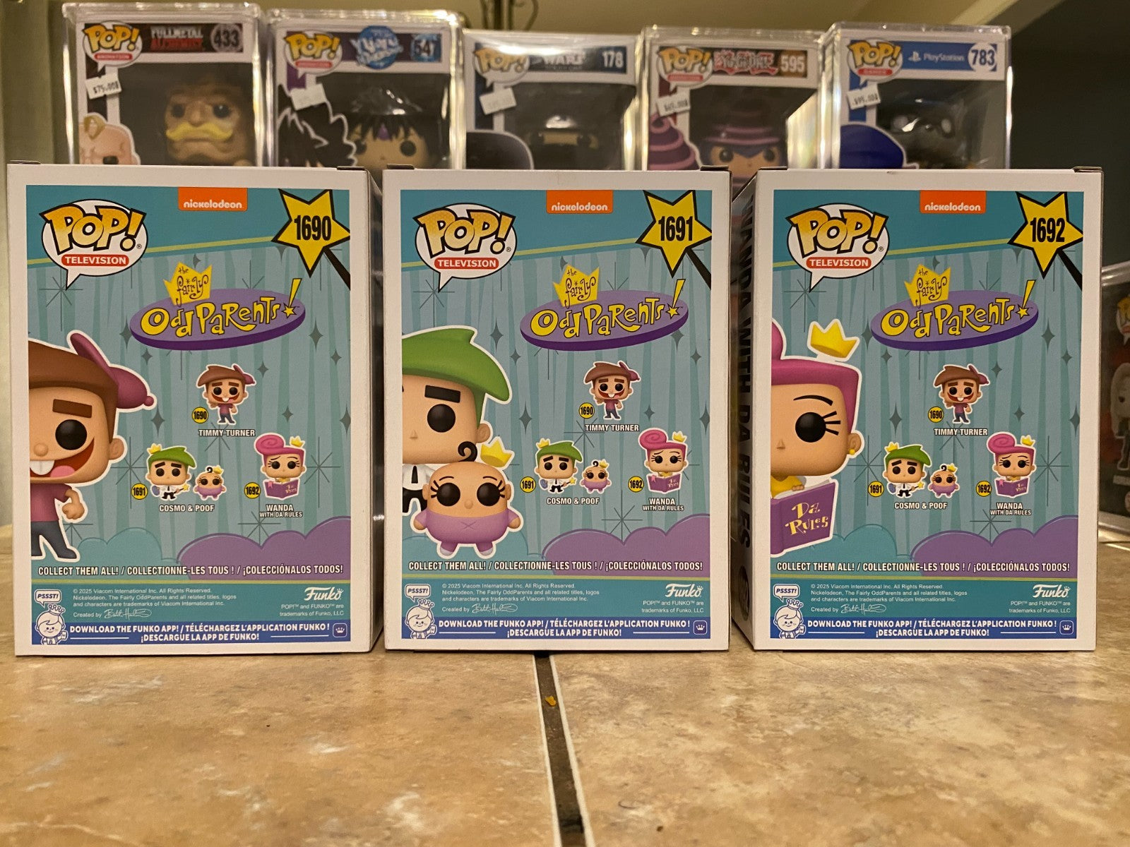Funko Pop! Fairy Odd Parents Complete Set of 3 Figures 1690-1692 w Protectors