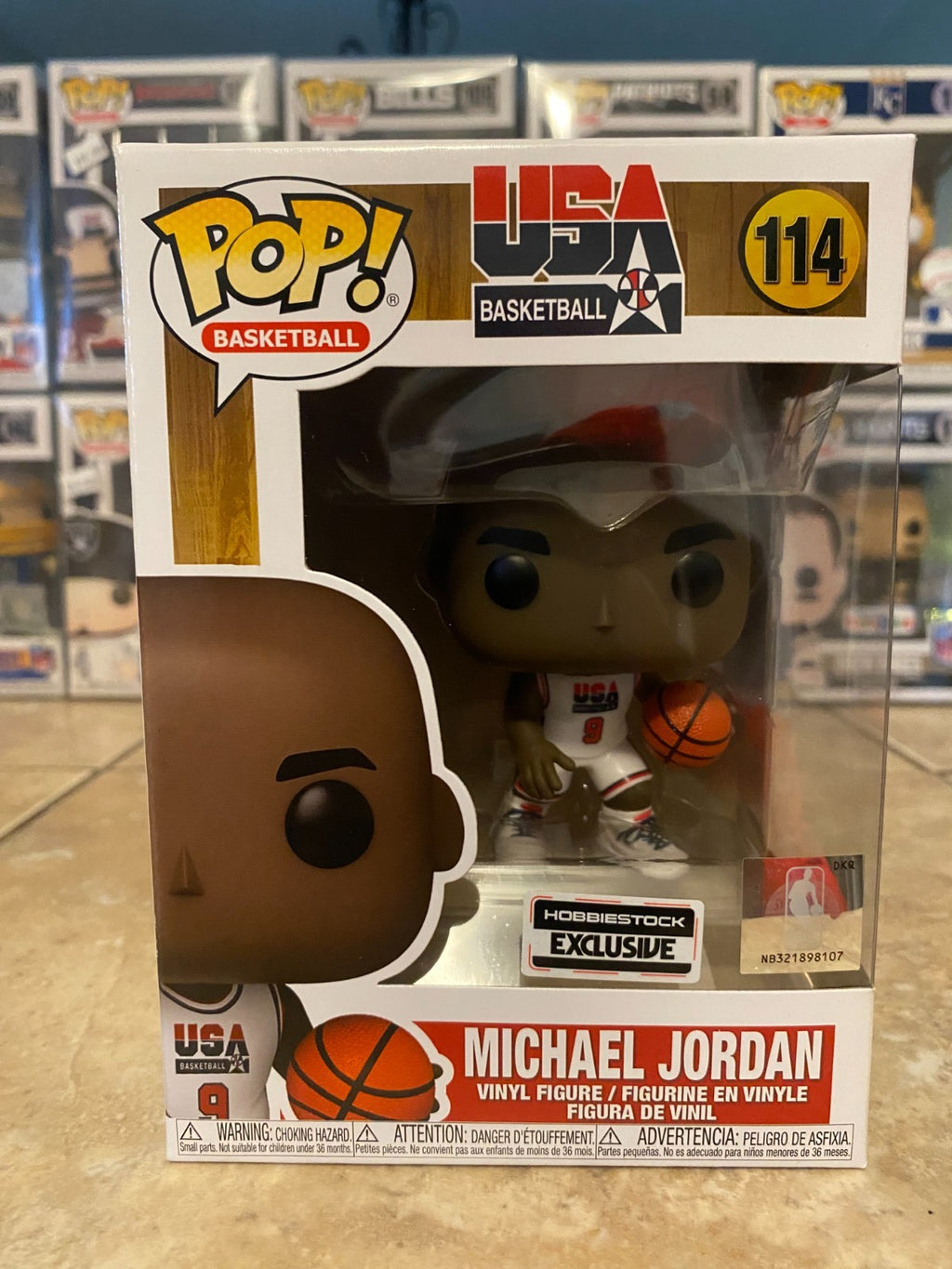 Funko Pop! Michael Jordan #114 (Team USA) Hobbiestock Exclusive w Protector