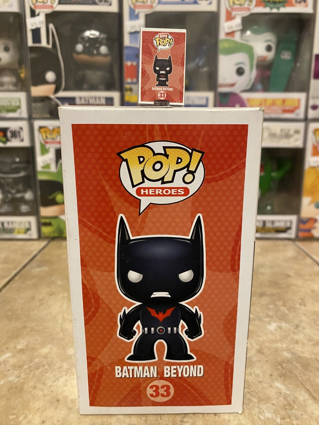 Funko Pop! Super Rare Batman Beyond Bitty Pop & #33 Funko w/Box Protector
