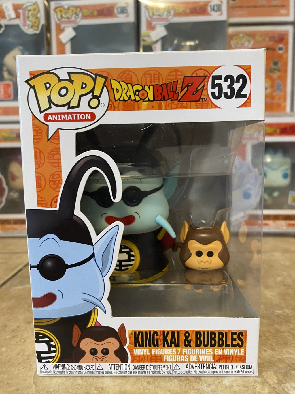 Funko Pop! Dragon Ball Z #532 King Kai & Bubbles w Protector