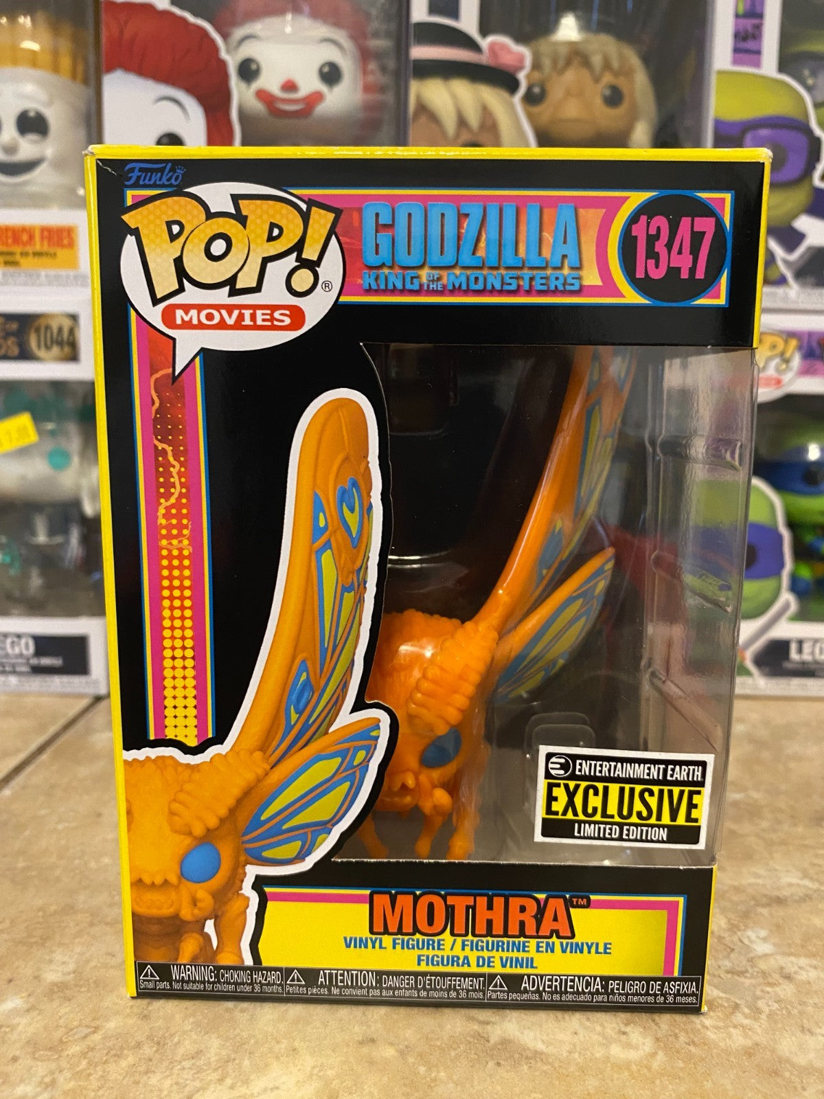 Funko Pop! Godzilla - Mothra (Black Light) - Entertainment Earth w Protector