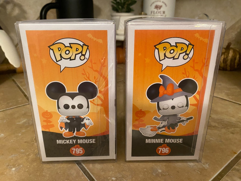 Disney Funko Pop Halloween Mickey Mouse -#795 & Minnie Mouse #796 Set