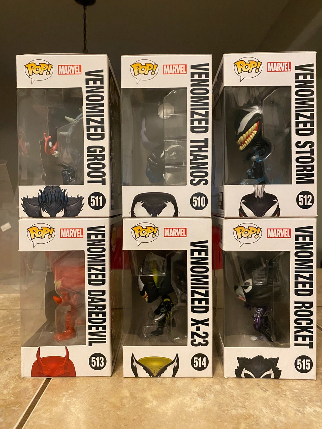Funko Pop! Marvel: Venomized Complete Lot of 6 #511 thru #515 w Protectors