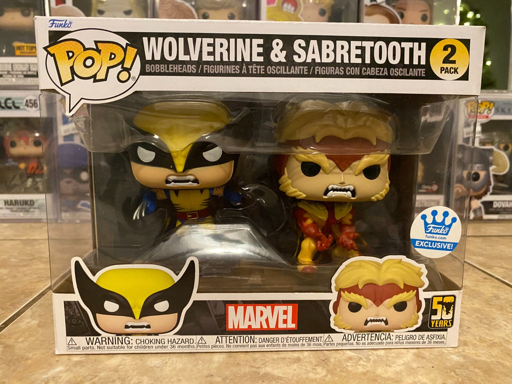 Funko Pop! Vinyl: Marvel - Wolverine & Sabretooth 2-Pack - Funko (Exclusive)