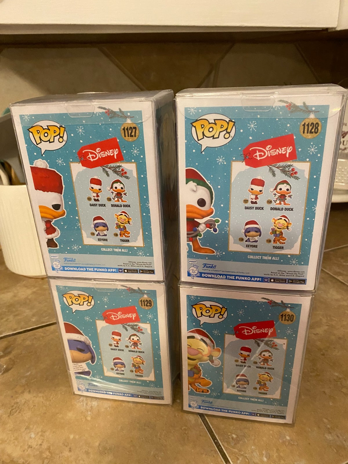 Funko Pop! Set Of 4 Christmas Edition *Disney* 1127,1128,1129&1130 Complete Set