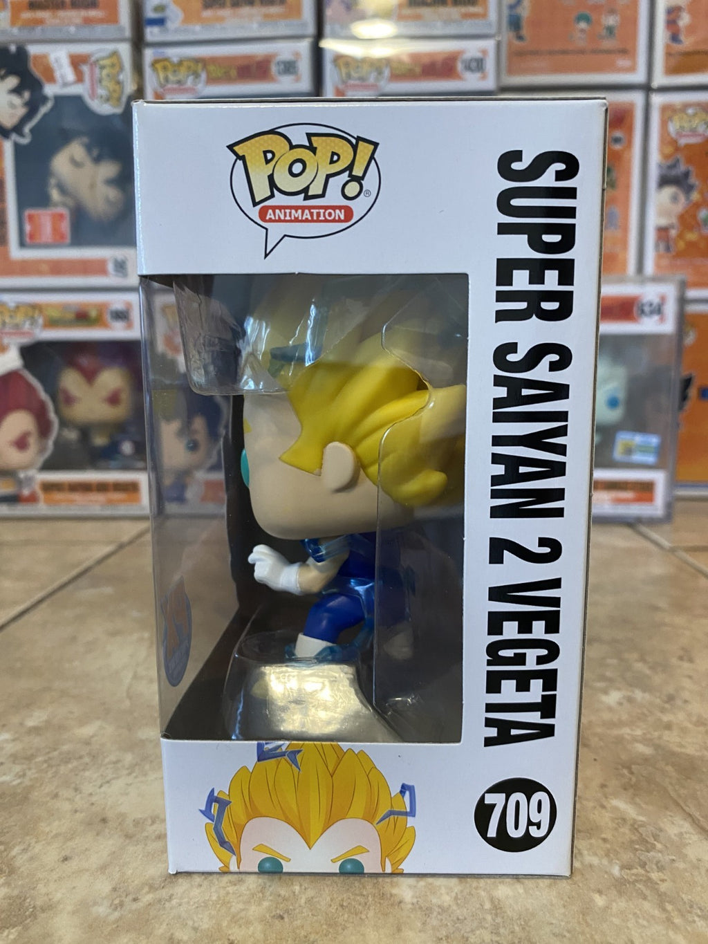 Funko Pop! Dragon Ball Z #709 Super Saiyan 2 Vegeta Exclusive w Protector