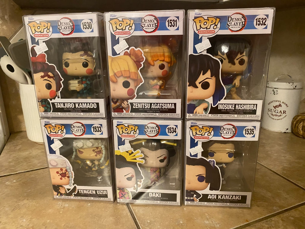 Funko Pop! Demon Slayer Set of 6 Figures 1530-1535 w Protectors