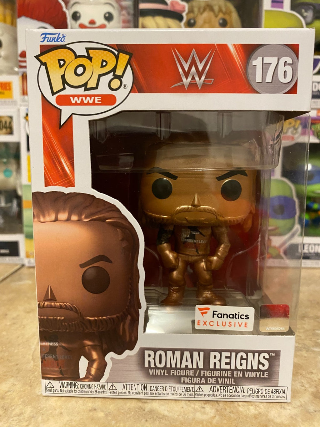 Funko Pop! WWE - Roman Reigns (Bronze) - Fanatics (Exclusive) #176 w Protector