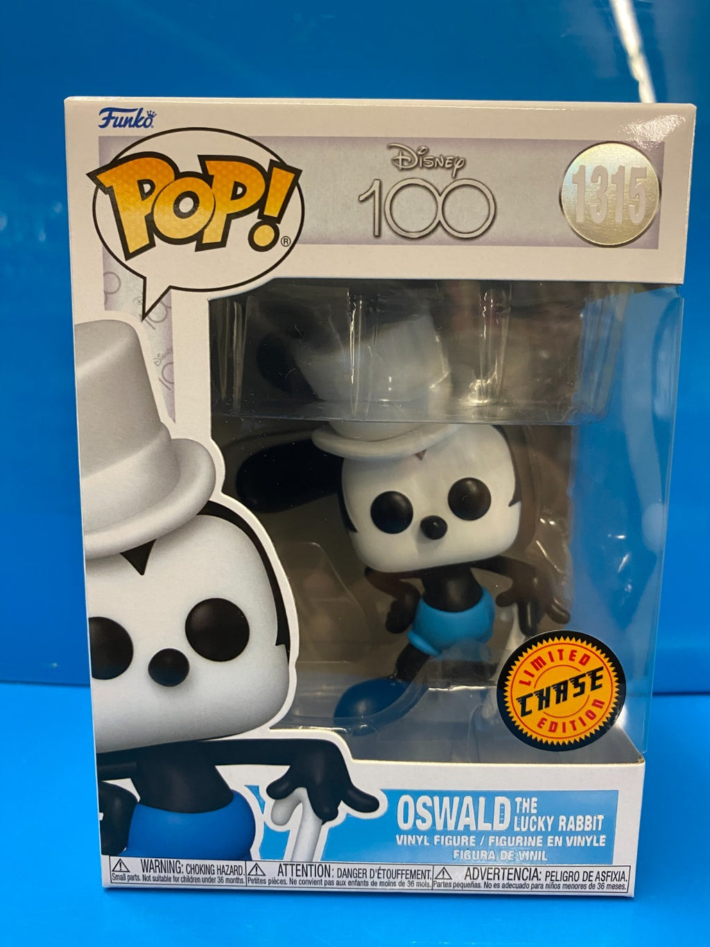 Vaulted Funko Pop Vinyl: Disney's - Oswald the Lucky Rabbit #1315 Chase w Hat