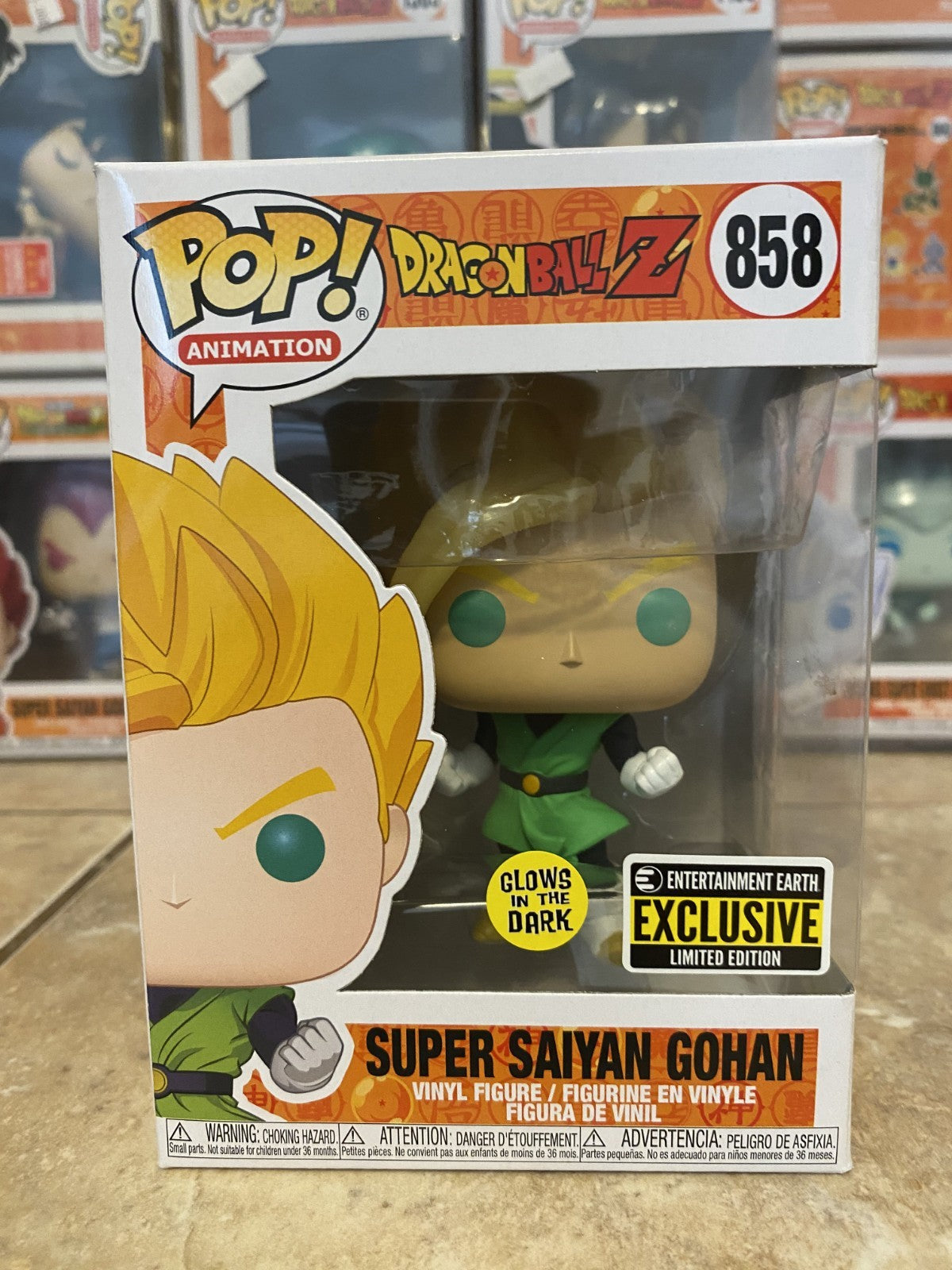 Funko Pop! Dragon Ball Z #858 Super Saiyan Gohan GITD Exclusive w Protector