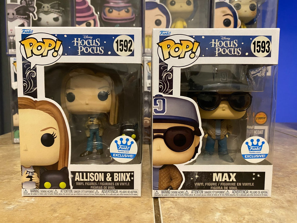 Funko Pop! Hocus Pocus - Allison & Binx #1592 & Max #1593 Funko Shop Exclusives