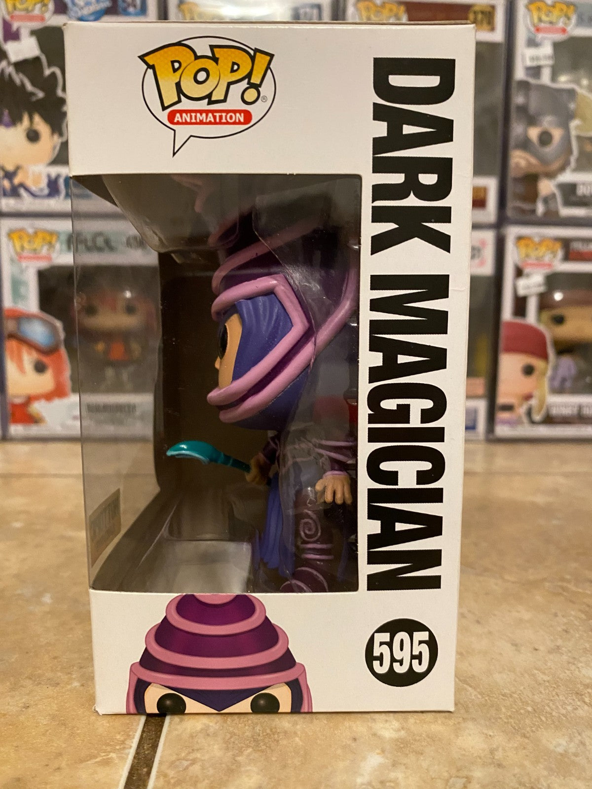 Funko Pop! Animation Yu-Gi-Oh Dark Magician #595 Hot Topic Exclusive w Protector