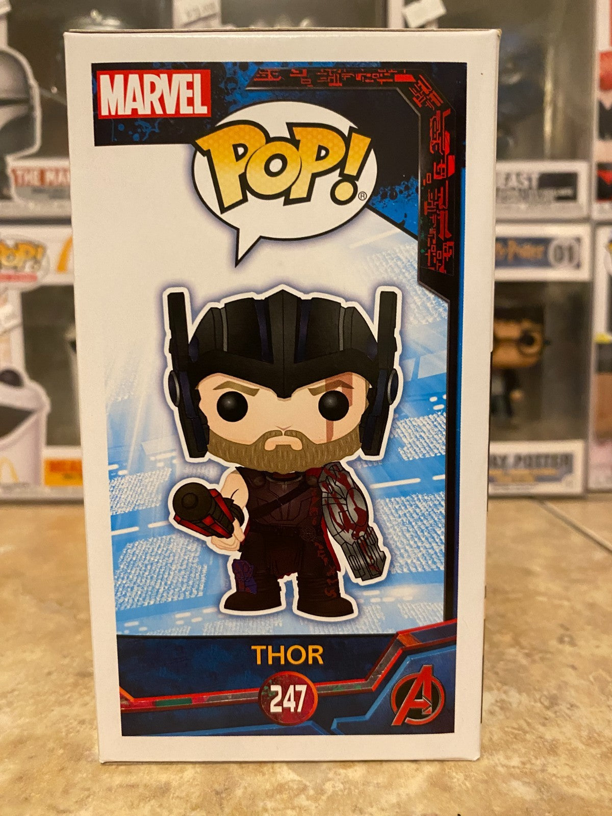 Funko Pop! Vinyl Thor #247 Marvel Ragnarok Collector Corps Exclusive w Protector