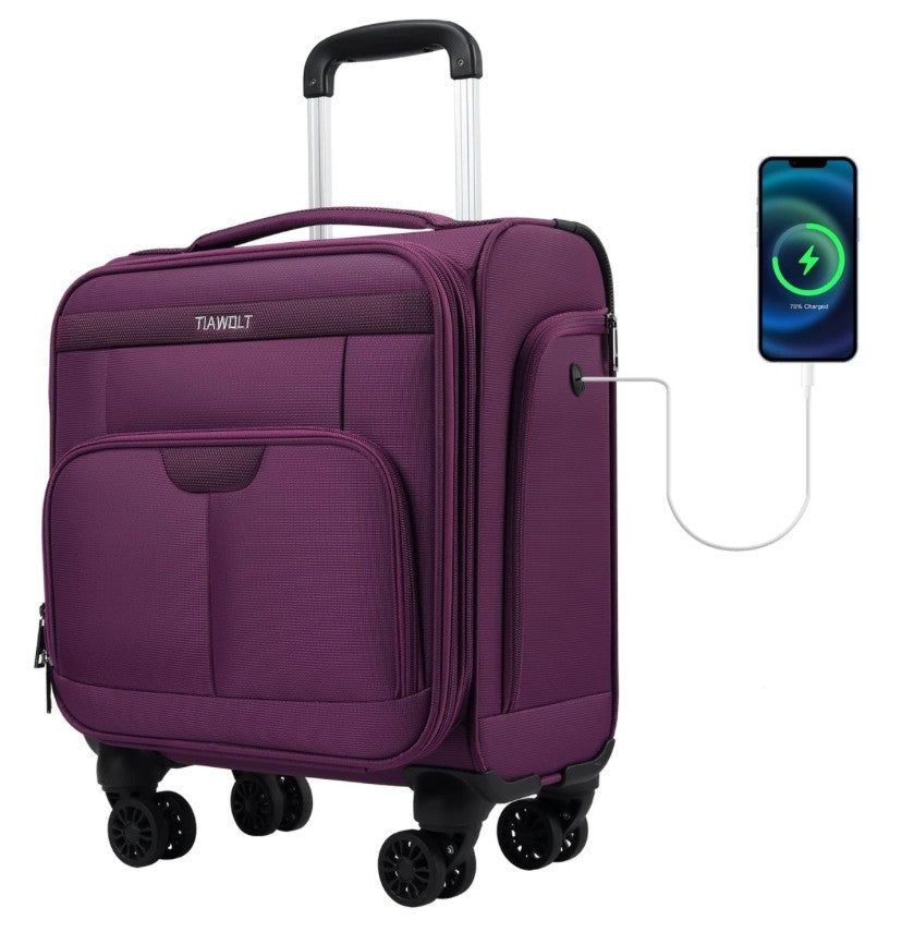 Underseater Carry-On Luggage Airline Approved with Spinner Wheels, 16 Inch