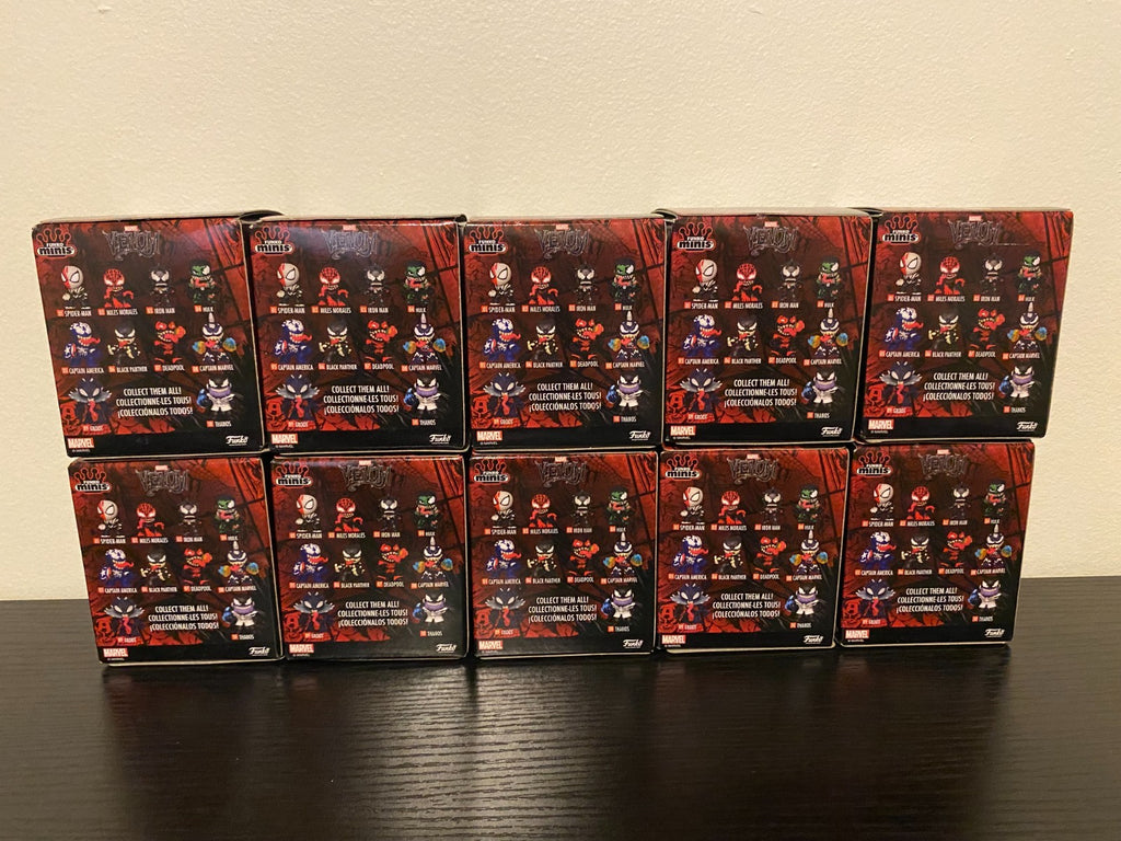 Funko Minis Marvel Venomized Lot Of 10 & Display Box,in Great Condition