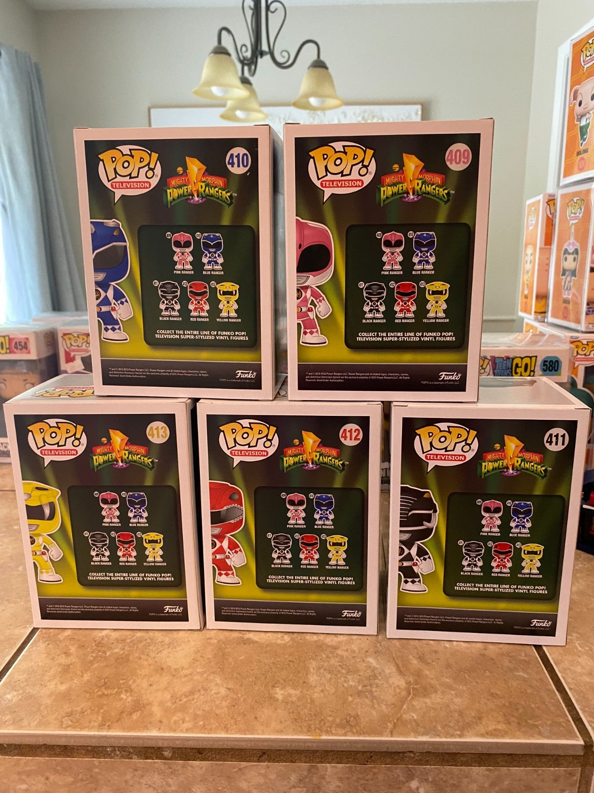 Funko Pop! Power Rangers (Morphing Exclusive) Set w Soft Protectors